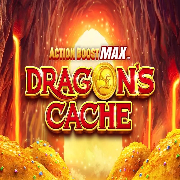 Action Boost Max Dragon's Cache logo by SpinPlay Games at Casina Casino