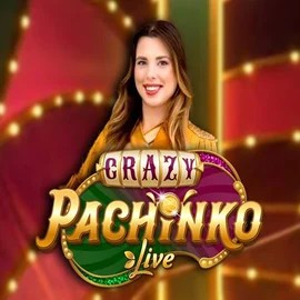 Crazy Pachinko online game logo by Evolution on casinacasinoo.com