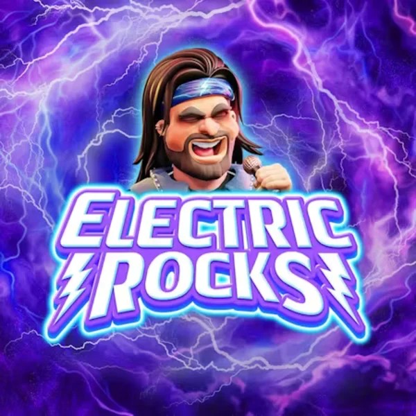 Electric Rocks slot logo by Inspired Gaming at Casina Casino