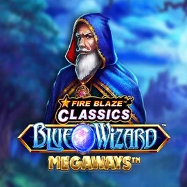 Fire Blaze Blue Wizard Megaways logo – Slots by Rarestone Gaming at Casina Casino