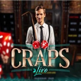 Official Live Casino logo: Live Craps by Evolution at Casina Casino