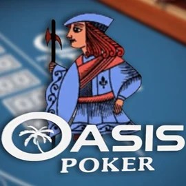 Oasis Poker online game logo by Nucleus Gaming on casinacasinoo.com