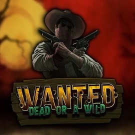 Wanted Dead or a Wild slot logo by Hacksaw Gaming at Casina Casino